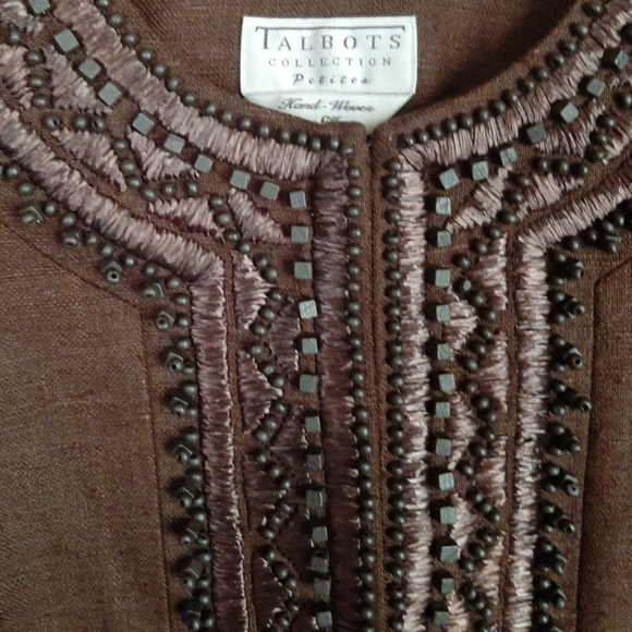 TALBOTS Collection Hand Woven Silk Jacket 6P - Picture 2 of 4